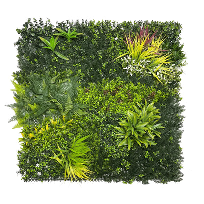 Artificial Wall Plants Panel Vertical Garden Green Plant Wall Artificial Grass Wall with Flowers