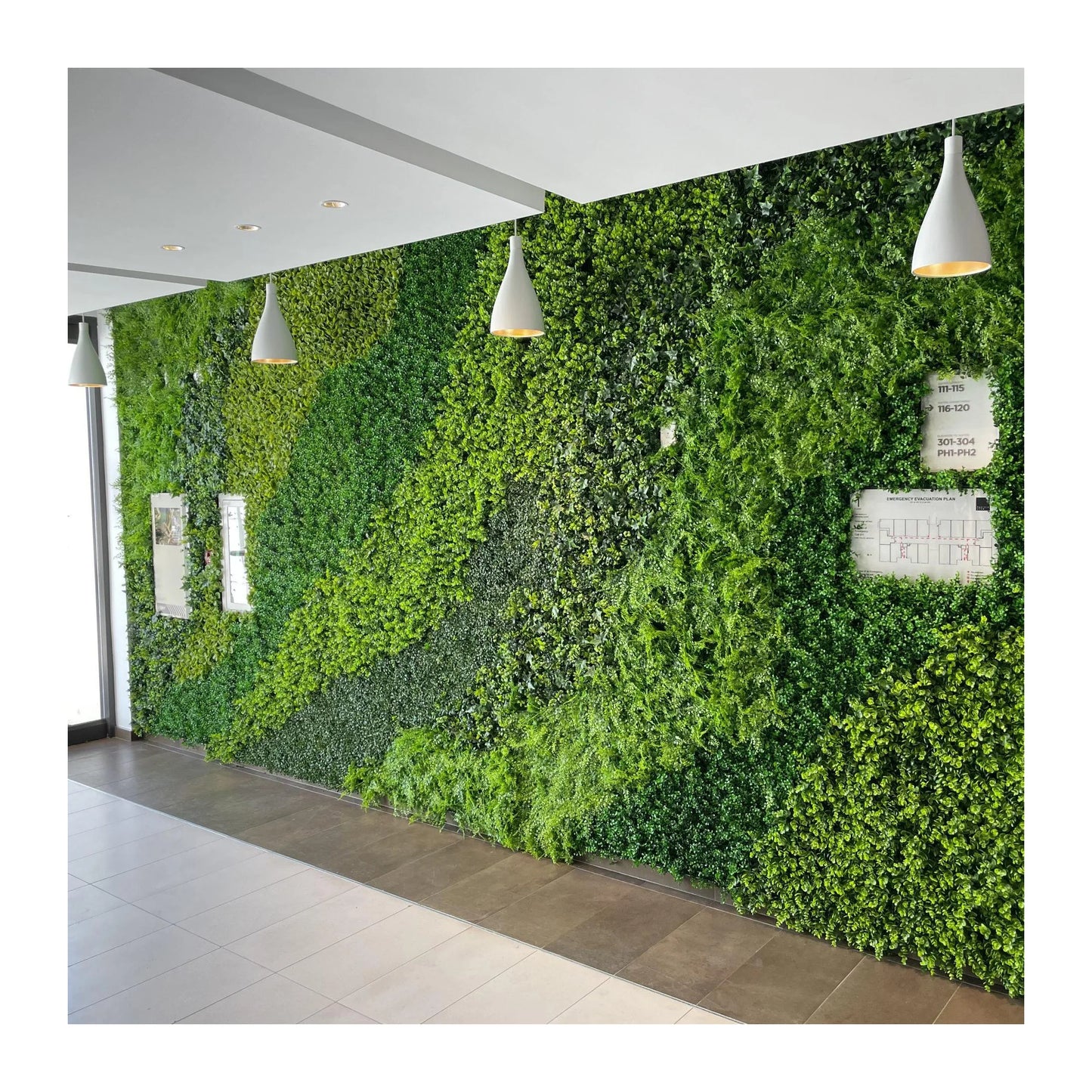 Artificial Wall Plants Panel Vertical Garden Green Plant Wall Artificial Grass Wall with Flowers