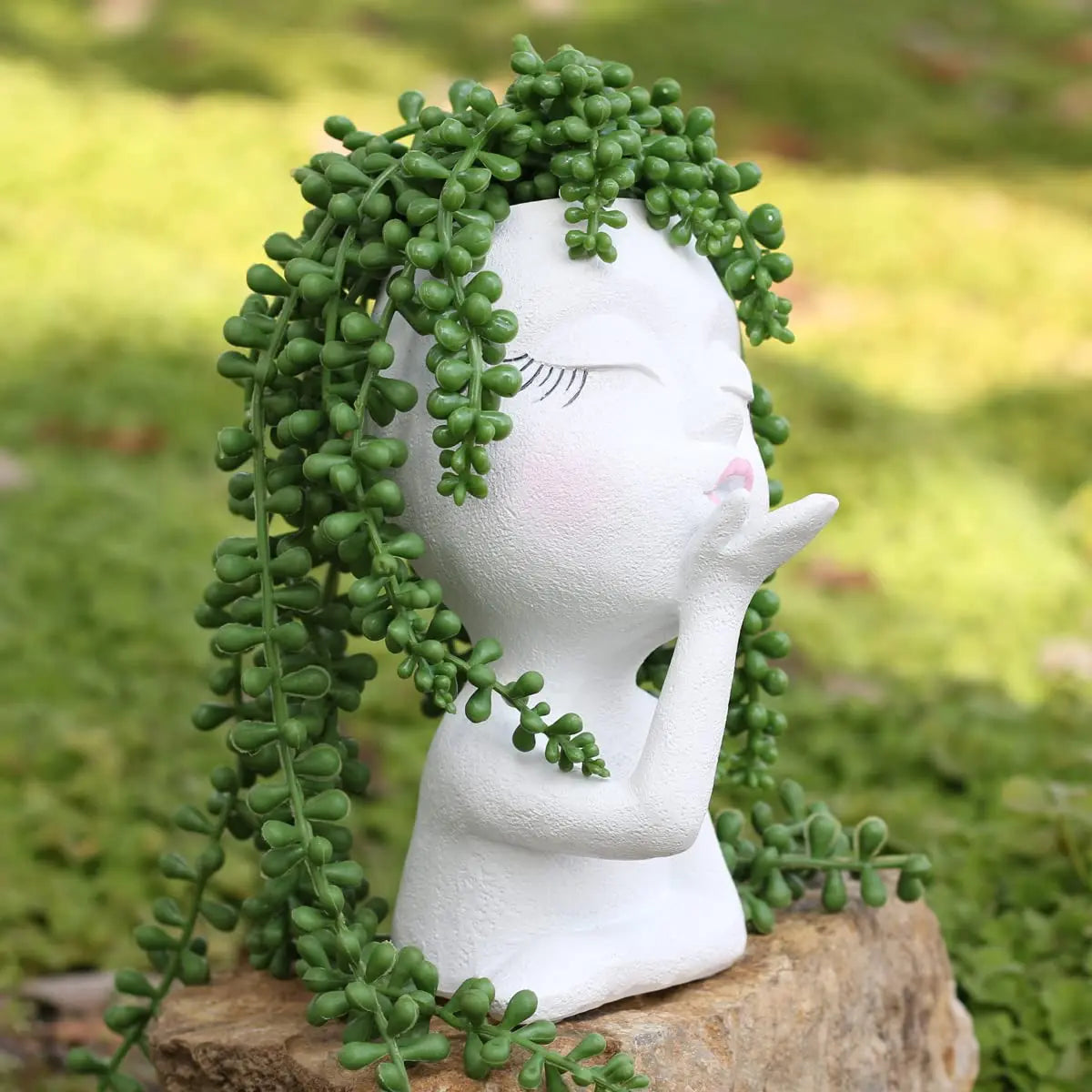 Face Planters Pot Head Flower Pot Garden Flowerpot Kissing Girl Flowerpot Home Decoration Resin Succulent Pots